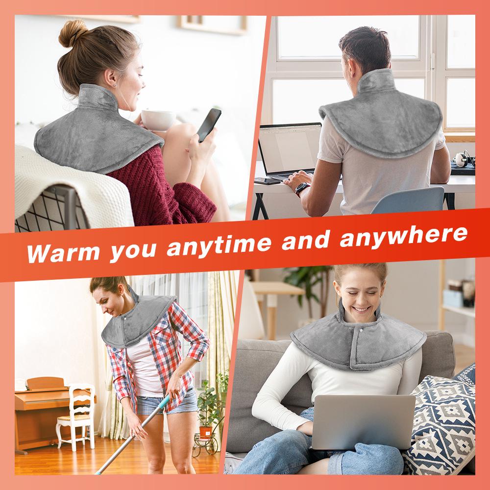 New Electric Heating Shawl for Neck and Waist - Plug-in Physiotherapy for Winter Warmth