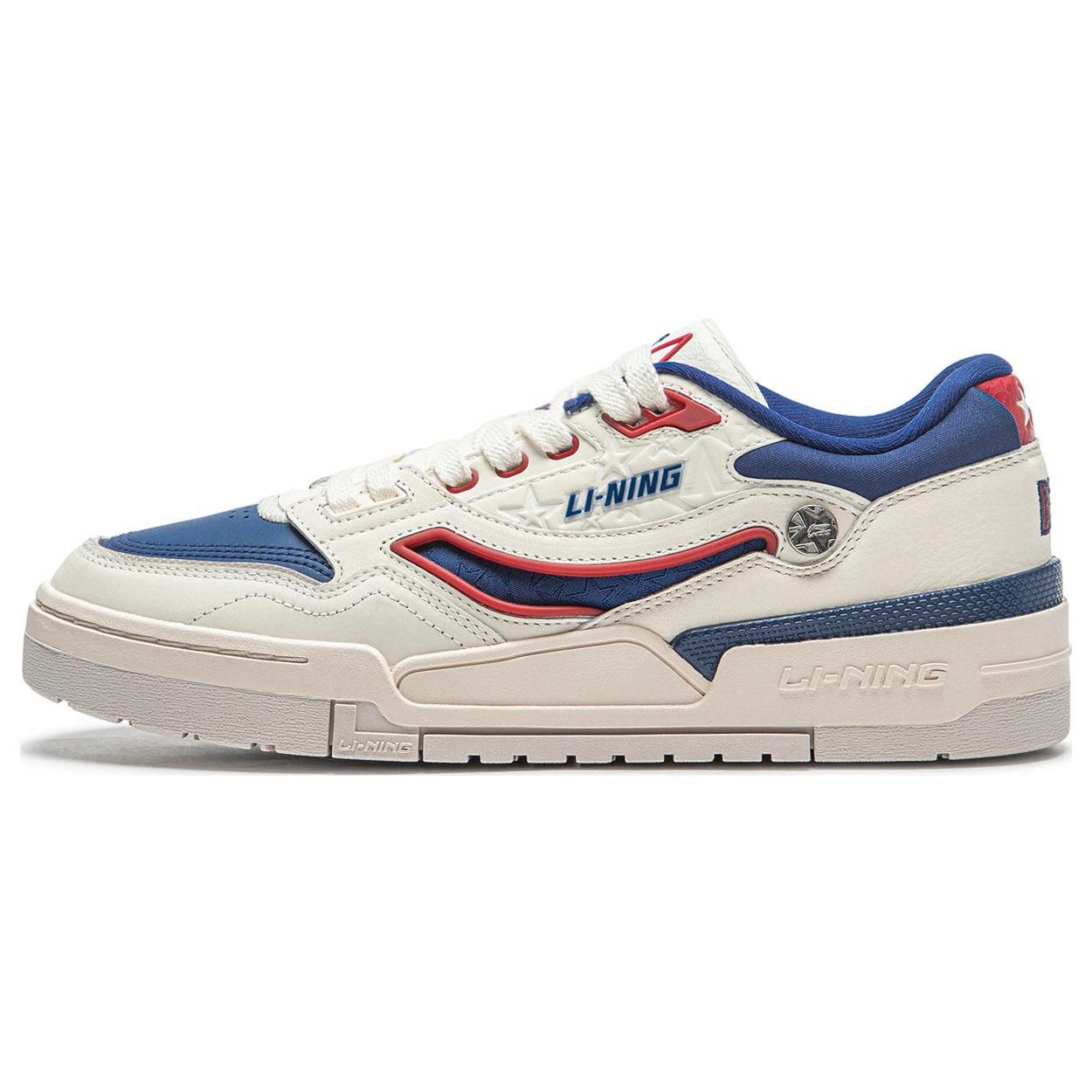 

new LiNing 001 BTC BTC PREMIUM Cushioning Anti Slip And Wear Resistant Low Top Casual Shoes Men s White Blue 41