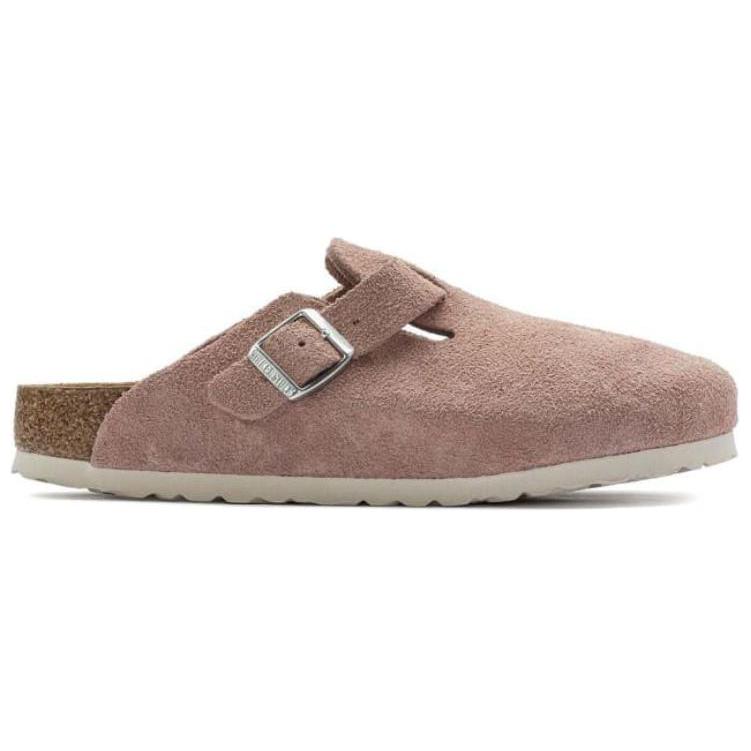 Birkenstock Boston Soft Footbed Comfortable Trendy Breathable Shoes Non-Slip Closed-Toe Slippers Women Slippers Pink 1023263