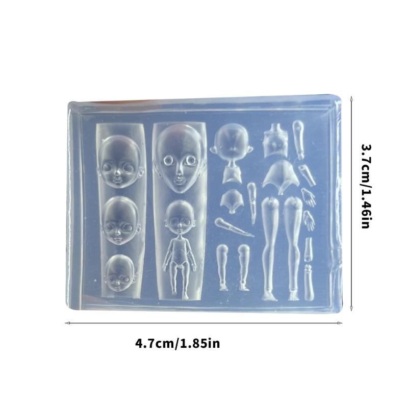 Doll Face Silicone Nail Art Mold Unique Embossed Nail Accessories Mold Jewelry Supplies Practical Nail Embossing Tool