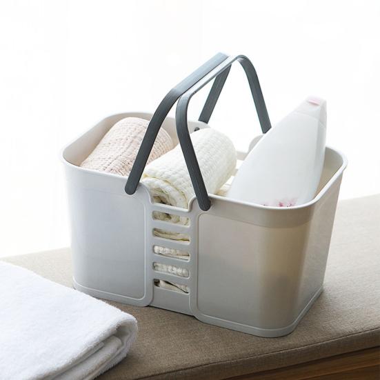 Storage Basket Portable Shower Caddy with Handle Large Capacity Bathroom Organizer Basket with Drainage Holes