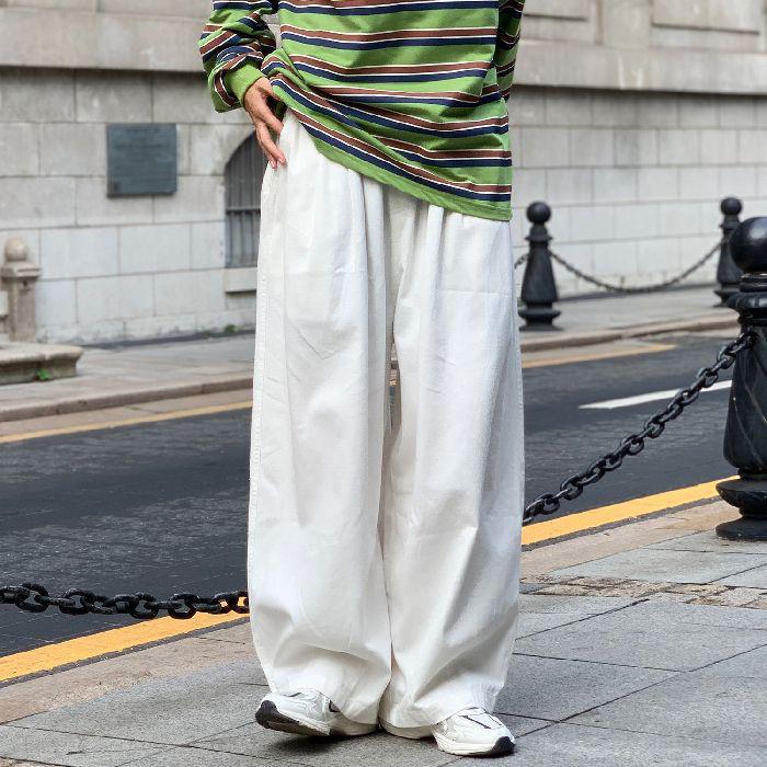 2025 Spring/Autumn Harajuku Wide-Leg Cotton Streetwear Trousers