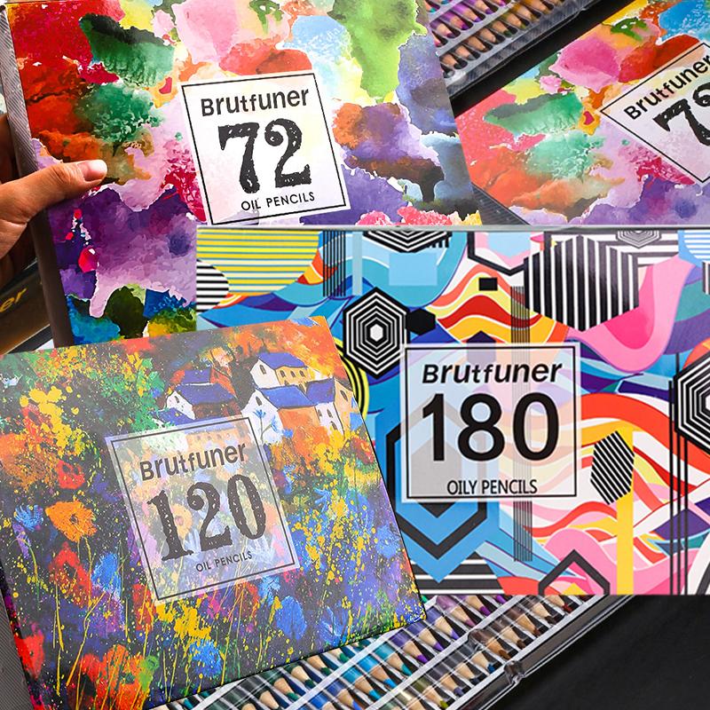 Professionelles Ölfarben-Buntstift-Set Holz Weicher Aquarellstift zum Zeichnen Skizzieren Kunst 48/72/80/120/160/180Stk.