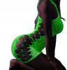 Glow In The Dark Mesh Bodystocking With A Hole Fluo Dress R.uni