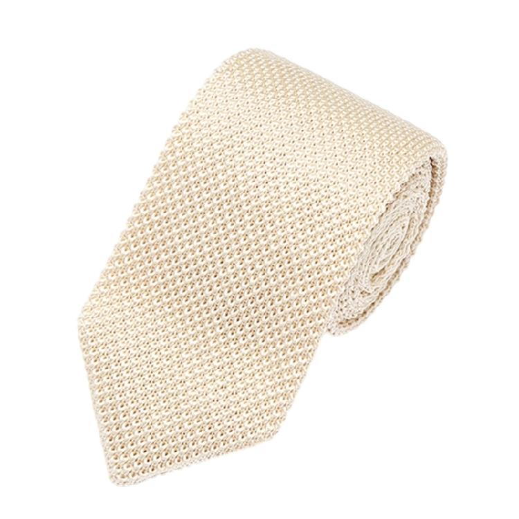 Solid Color Necktie Flexible Knitted Tie Easy Maintenances Polyester Fabric Neckwear for Work Holiday Formal Event