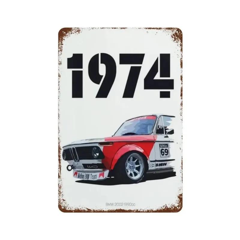Metal Tin Poster 80s GTI Sports Classic Car Retro Metal Tin Sign Plaque Poster for Bar Club Wall Home Vintage Wall Plate Pendant