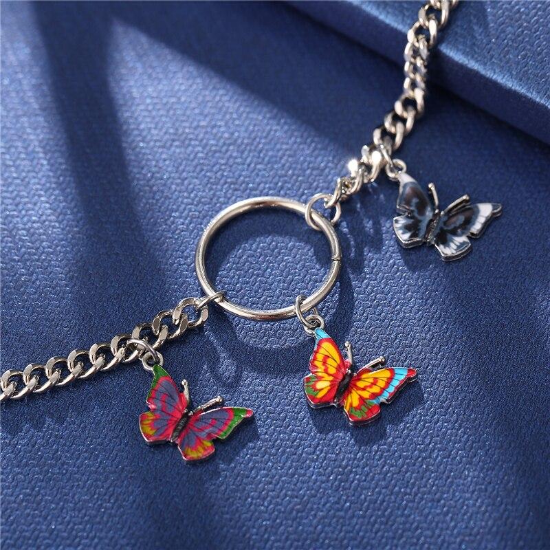 Silver Color Butterfly Choker Necklace 