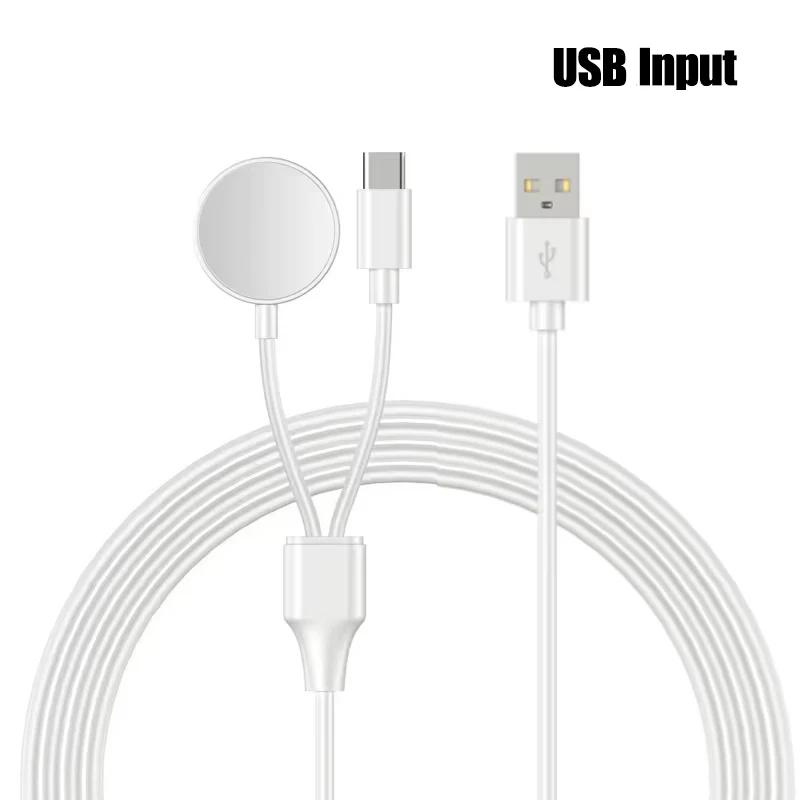 Portable Magnetic Watch Wireless Charger 2 In 1 Type C Pd Usb Fast Charging Cable For Samsung S23 Ultra Galaxy Watch 6/5/4  Pro