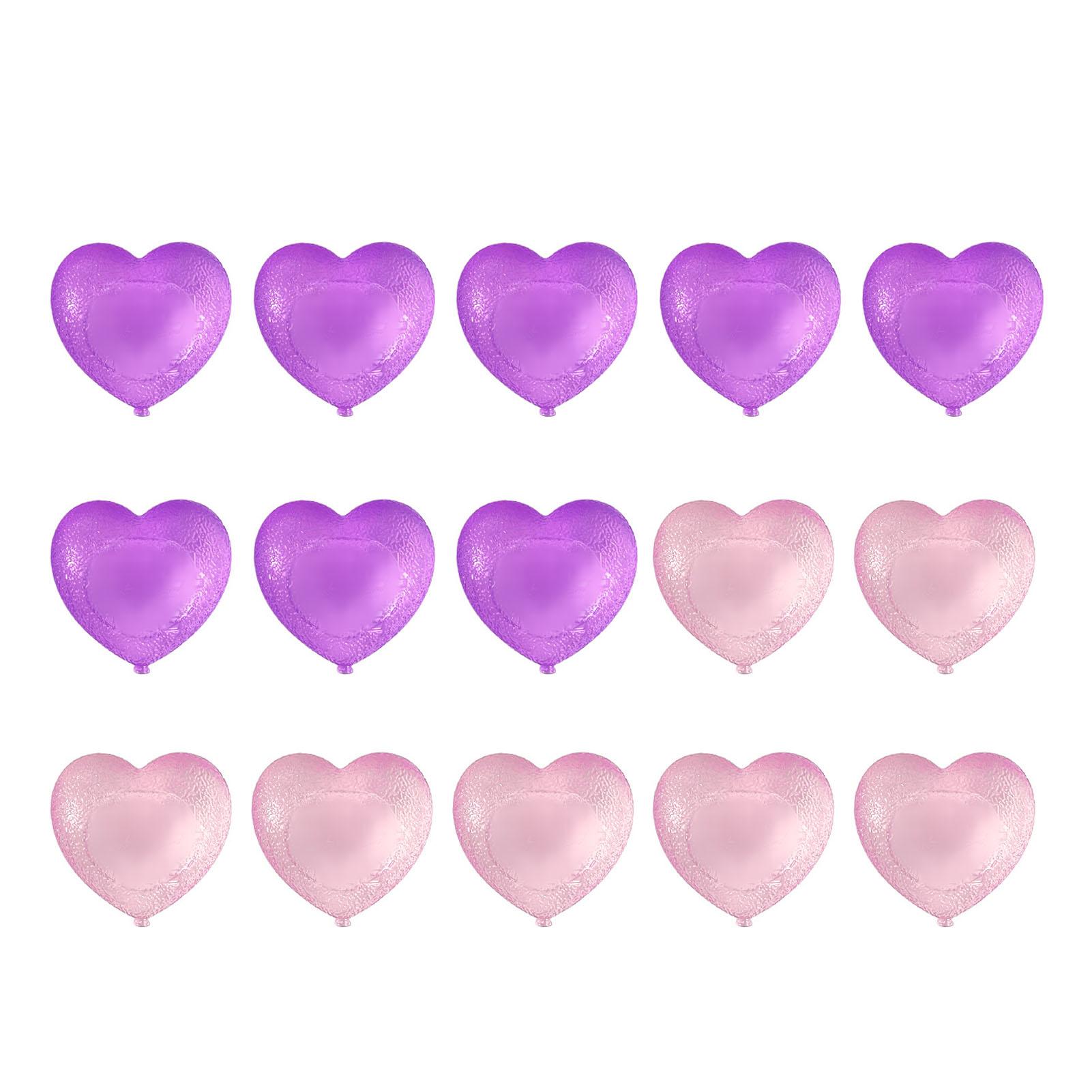 

15 шт. Многоразовые кубики льда Милые мультяшные в форме сердечек Замораживаемые Моющиеся Пластиковые кубики льда для приготовления фиолетовый