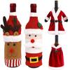 Christmas Sweater Wine Bottle Covers Santa Snowman Knitted Bags for Holiday Party Dinner Table Decoration Gift Supplies