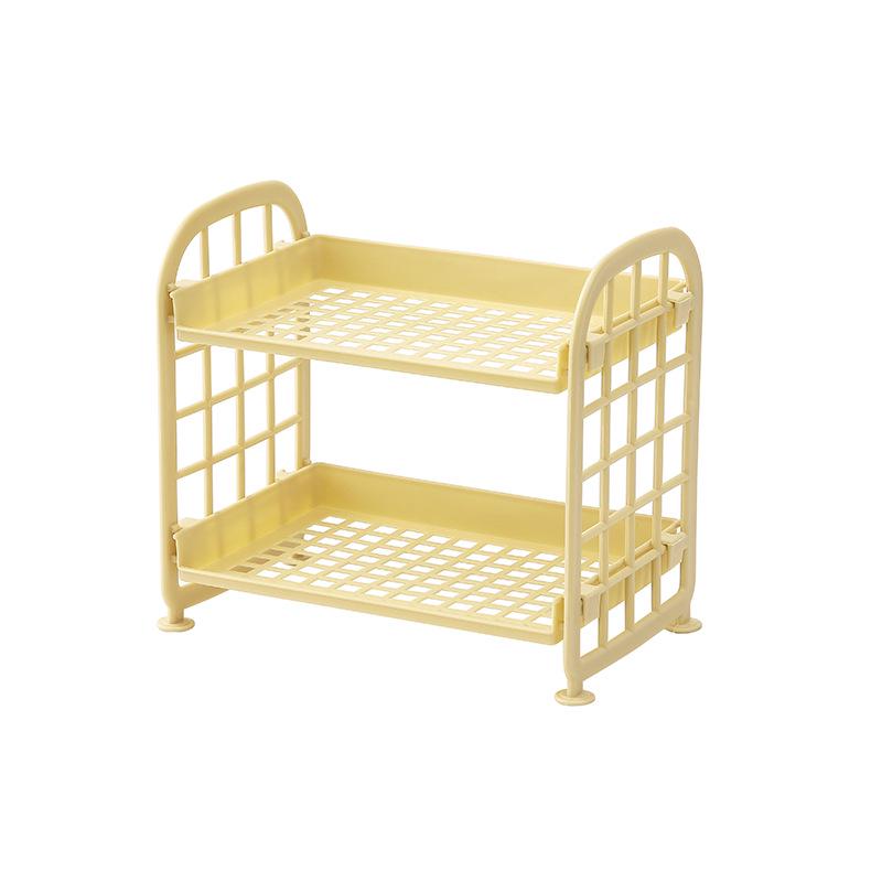 Cosmetic & Jewelry Double-Layer Heart Shelf for Bathroom or Desktop Storage