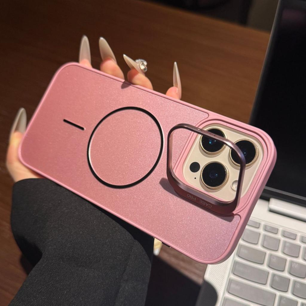 Glitter Fine Magnetic Invisible Lens Stand for 16ProMax Apple Phone Case iPhone15Pro Drop Resistant