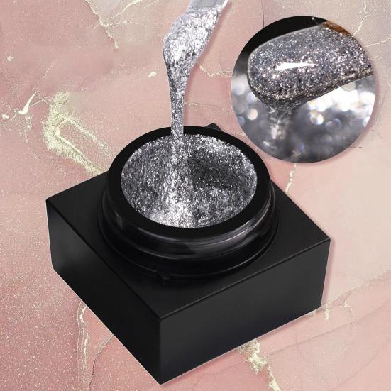 Yousheng 5ml Nail Art Gel Fast Drying Sparkling Safe Ingredients Non-Irritating Easy To Apply Decorative No Odor Nail Art Glue Soak Off UV LED