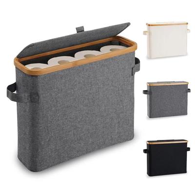 Bamboo Toilet Paper Storage Accessories, Roll Box, Stand with Lid