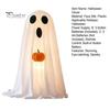 Children Party Favors Halloween Ghost Decoration, Light-Up White with Pumpkin, Indoor Holiday Home Decorations Cute Standing Tabletop for Decor