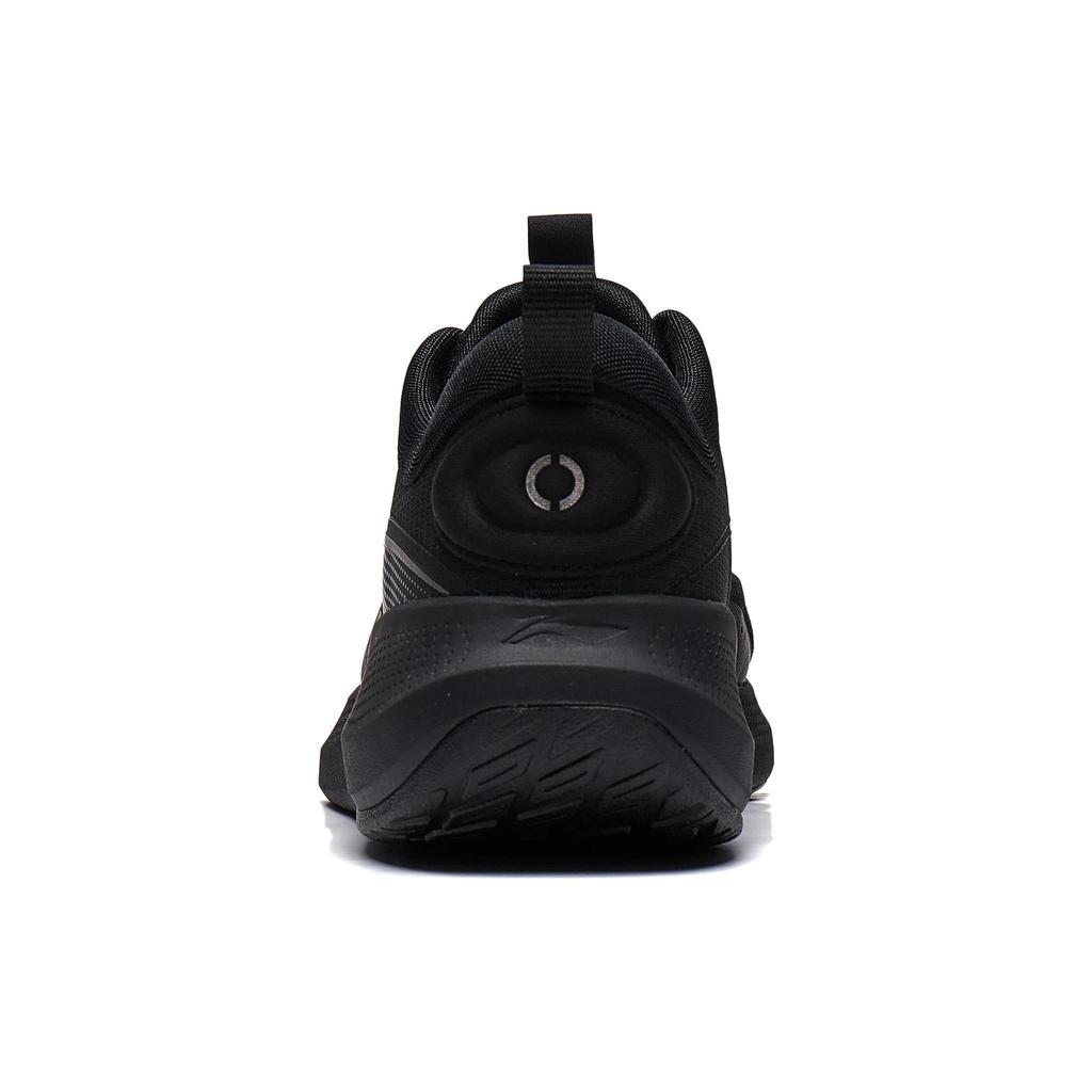 Li Ning Element Cushioning, Wear Resistant Low top Casual Shoes Unisex Black Silver AGLT179-4