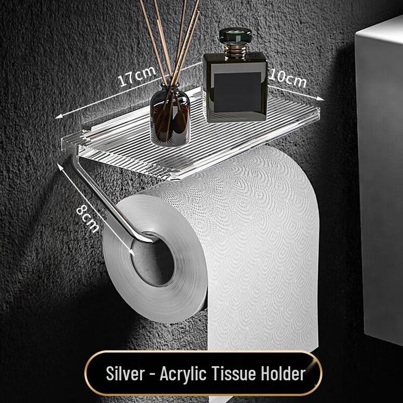 Zhishi Bathroom Toilet Roll Holder & Tissue Box