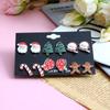 Claus  Female Ear studs Christmas Earrings Set Red Dangle Earrings Korean Style Earrings