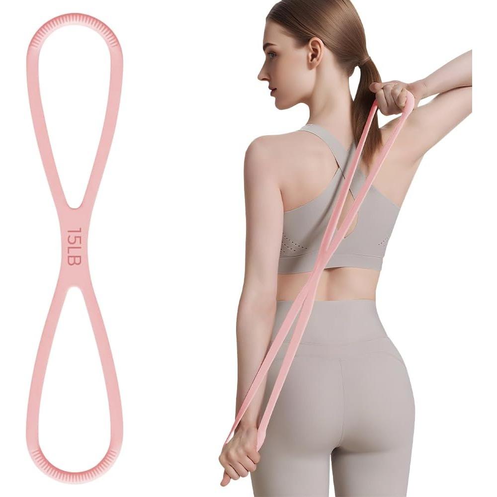 Resistance band, 2025 new figure-eight training band, unisex, rubber material, with handles.