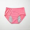 Plus Size Women's Summer Solid Color Mesh Breathable Pre  and Post Period Leak Proof Mid  High Waist Briefs