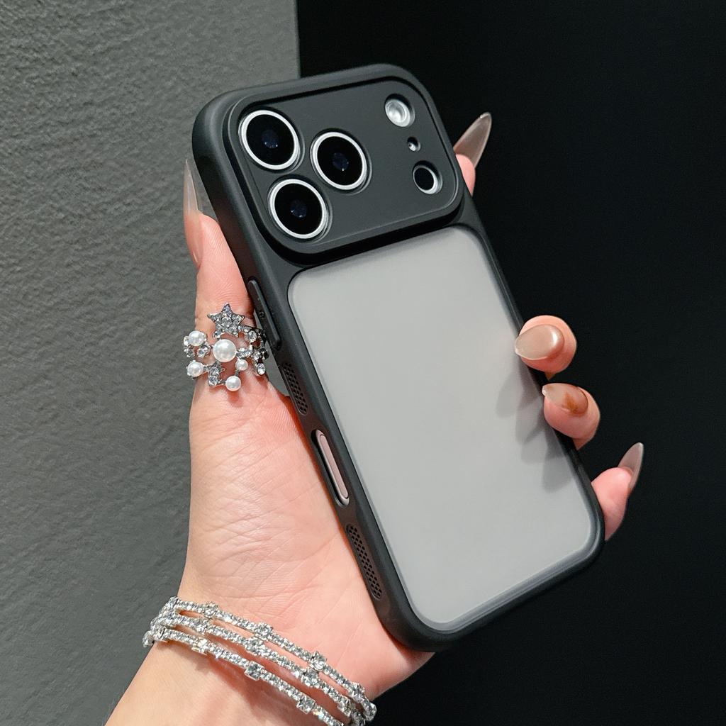 Luxury Orange Shield Transparent Phone Case for IPhone 17 Air 16 15 14 Plus 13 12 11 17 Pro Max Lens Protection Shockproof Cover