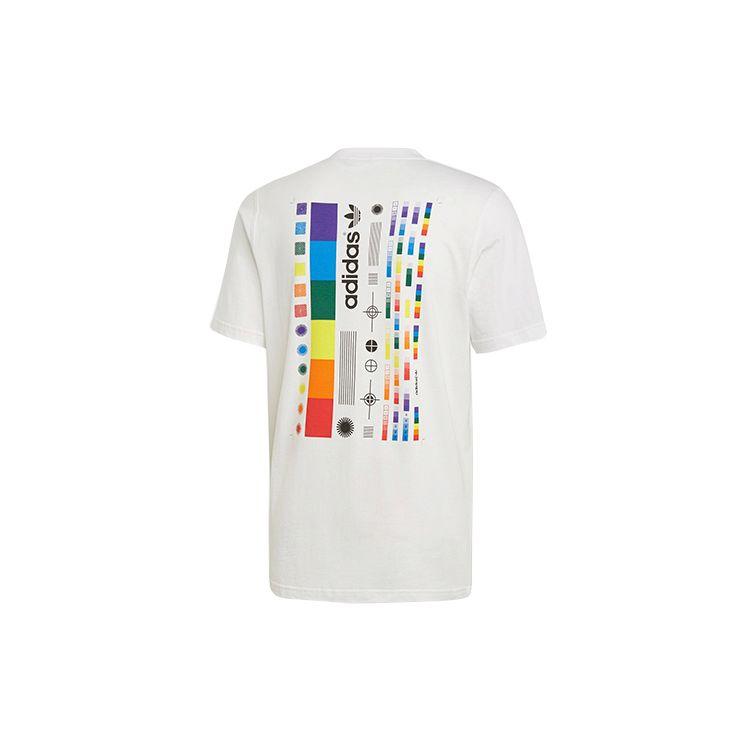 

Adidas Originals Spectrum Tee Round Neck Soft Cotton Casual Alphabet Print Short Sleeve T-Shirt Men White EI6215 XL