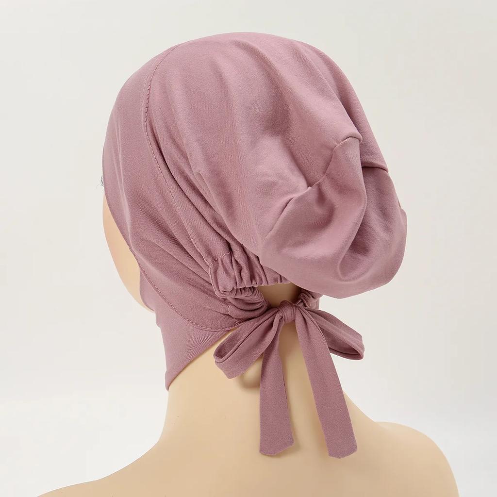Muslim Inner Cap Hijab For Women Solid Underscarf Hijab Undercap Scarf Turban Hat Islamic Muslim Hijabs Ready To Wear Headcover