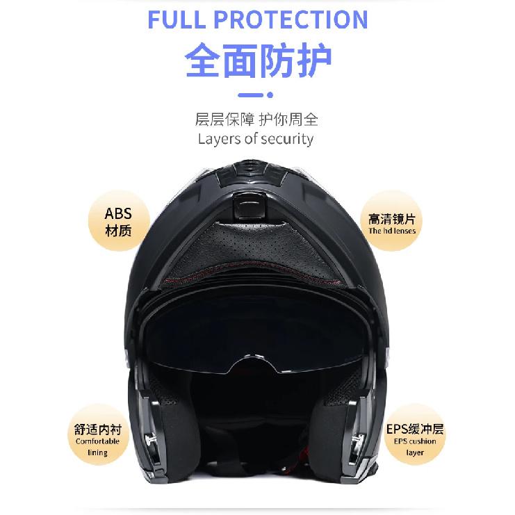Orz-B08A-Motorcycle helmet, men's and women's four season open face helmet, double mirror knight semi full face helmet
