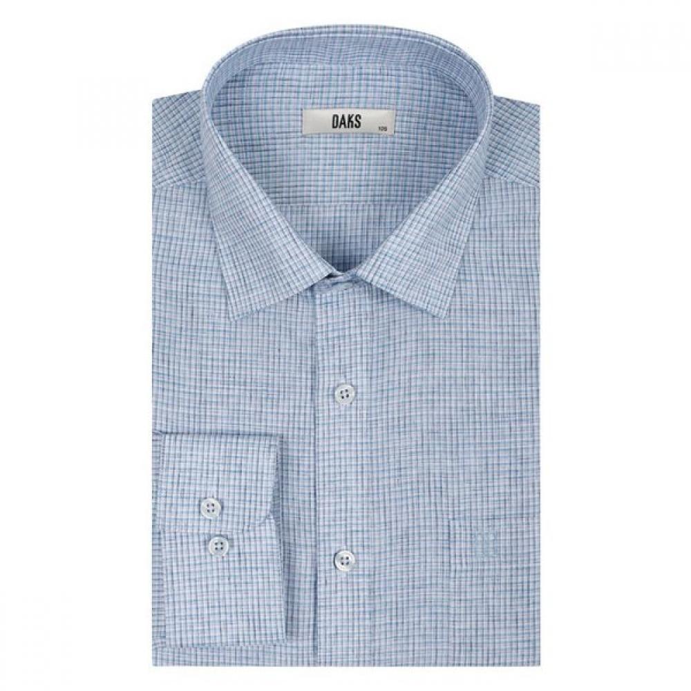 Daks Men S Linen Blend Micro Pattern Regular Fit dreSS Shirt dmS3Shdl122b1 