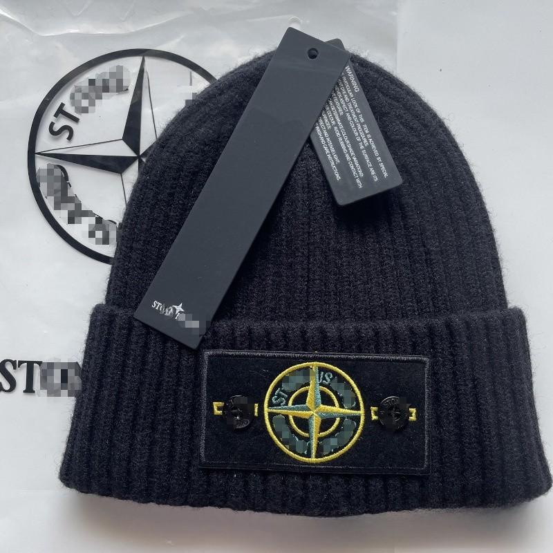 Winter Knitted Hat Outdoor Windproof Cold Proof Compass Decoration Warm Hat
