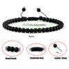 4MM Natural Stone Round Beads Bracelet Women Minimalism Adjustable Leather String Bangles Jewelry Men Healing Yoga Pulsera Gift