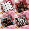 Rock Band T-Tokios H-Hotels Pillow Case Soft Plush Fabric Double-Sided Printed Cushion Cover Warm Winter Sofa Pillow Case