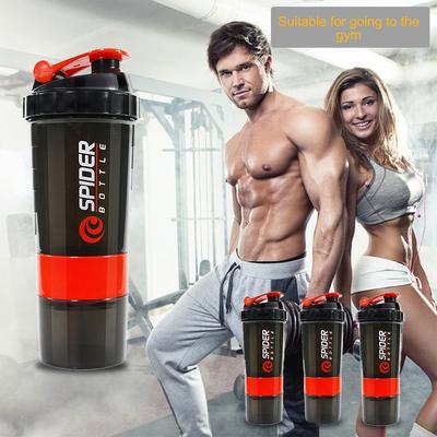 Thickened 3 Layers Shaker Protein Powder Cup Large Capacity Gym Outdoor Camping Portable Plastic Mixing