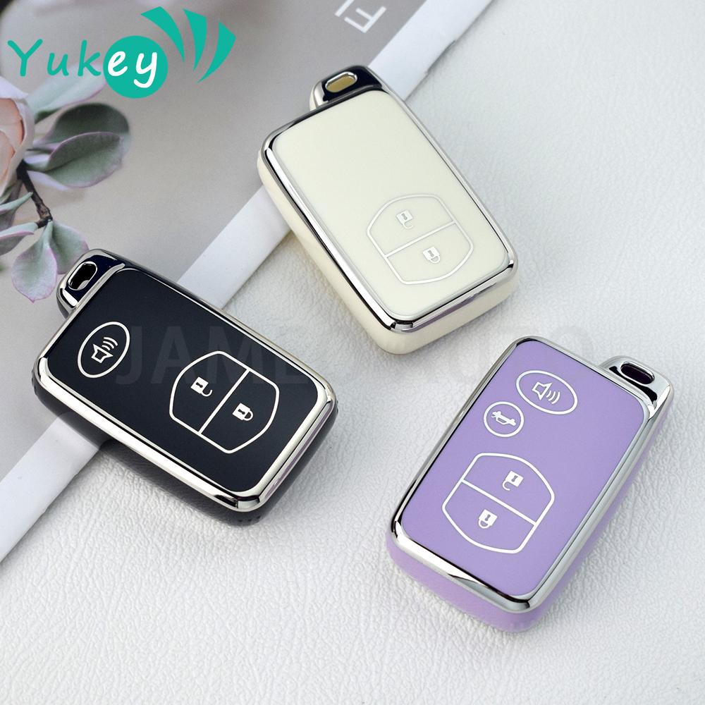 

Чехол для ключей из ТПУ с 3 кнопками для Toyota RAV4 Land Cruiser Camry Prado Aqua Corolla Prius, чехол без ключа с дистанционным управлением, брелок 2013 2014 чёрный