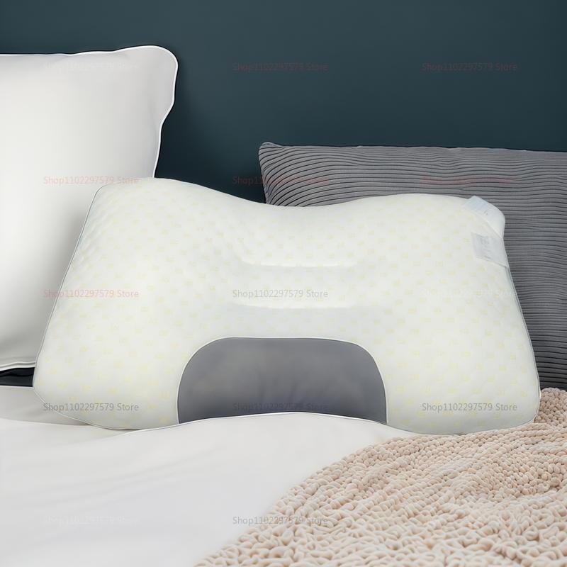 Cervical Orthopedic Neck Pillow Memory Foam for Pain Relief and Better Sleep Soybean Fiber SPA Massage Pillow for Home Travel