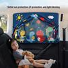 Magnetic Double Layer Dinosaur Sunshade: Child's Car Window Curtain for Sun Protection and Privacy
