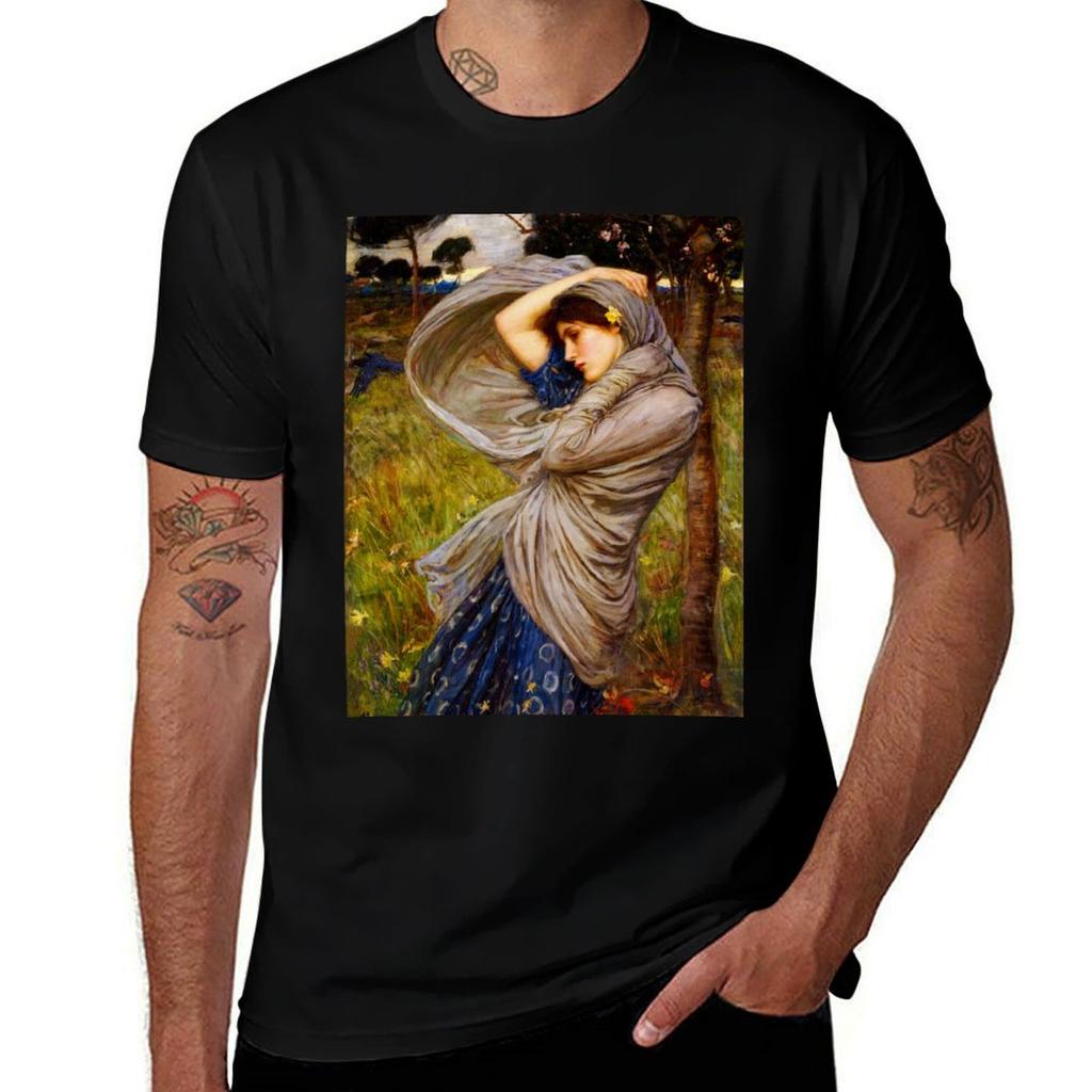John William Waterhouse Boreas TShirt Work Wear Simple Tee Shirt