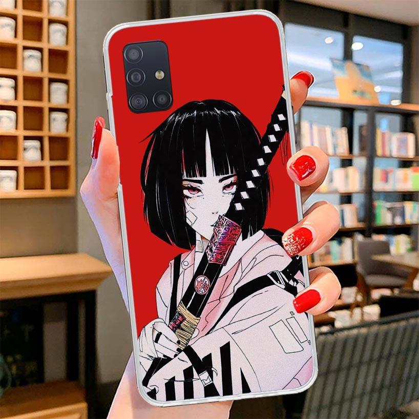 Japanese Style Anime Girl Cover Phone Case For Samsung Galaxy A12 A22 A32 A52 A72 A02S Phone Case Note 20 Ultra 10 S10 Plus A51