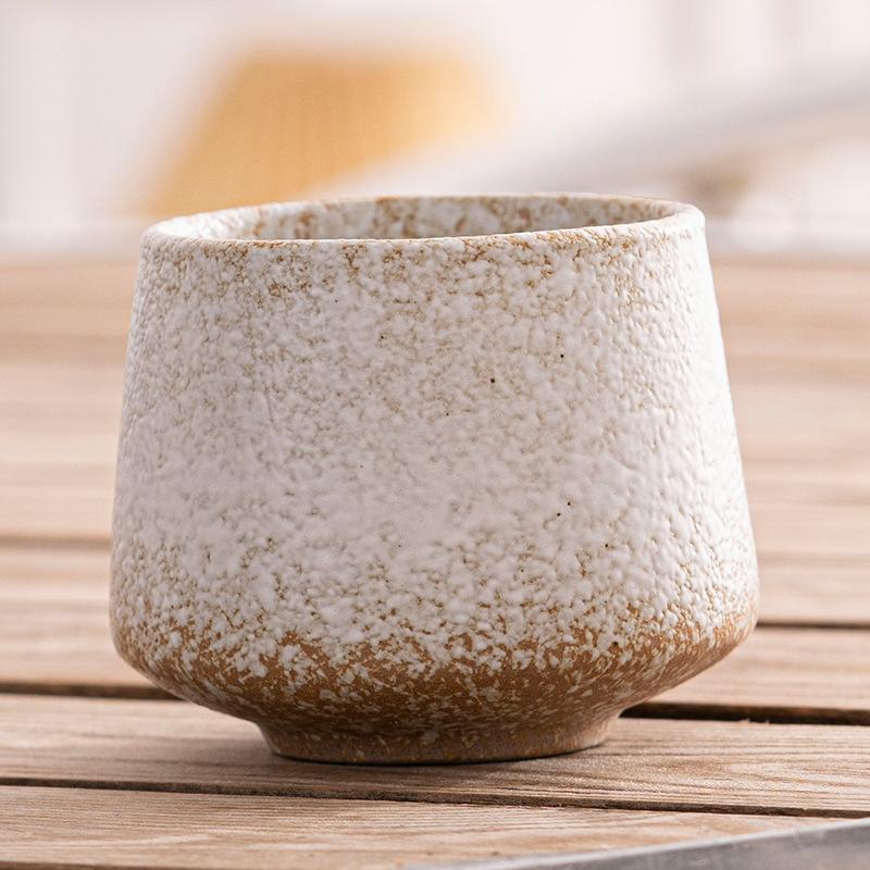 Retro Coarse Pottery Kiln Flowing Glazed Teacups Japanese Coffee Mug Cups Living Room Coffee Table Decoration Accessories