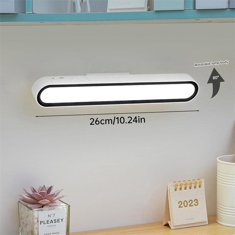 Rechargeable Desk Light Bar Magnetic Led Light With Adjustable 3 Colors Brightness Wireless Vanity Mirror Light For Shelf