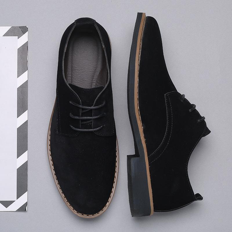 Scarpe Eleganti da Uomo Vera Pelle 2026 PU Scamosciato Casual Uomo Designer Sociale Uomo Nero Business Lusso Uomo Matrimonio Estate Uomo