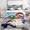 3pcs Mario and Luigi's Epic Battle Print Cover Set Ultra Soft, Breathable, and Comfortable Bedding with Stylish Design for Bedroom and Guest Room