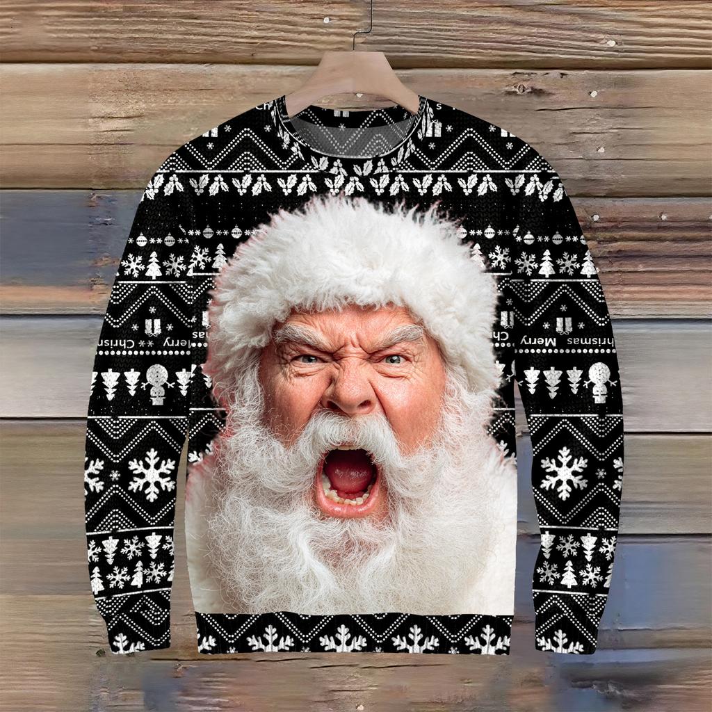 Pánský vánoční svetr s potiskem na límci