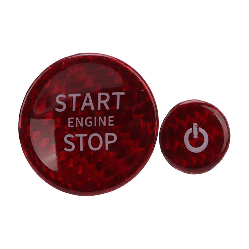 Carbon Fiber Engine Start Stop Button Sticker Cover Trim Replacement for Land Rover Defender