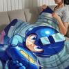 Cool Classic Game M-Mega Man Blanket Blanket for Couch Sofa Travel Home Picni Flannel Blanket Birthday Gift Warm Comfortable