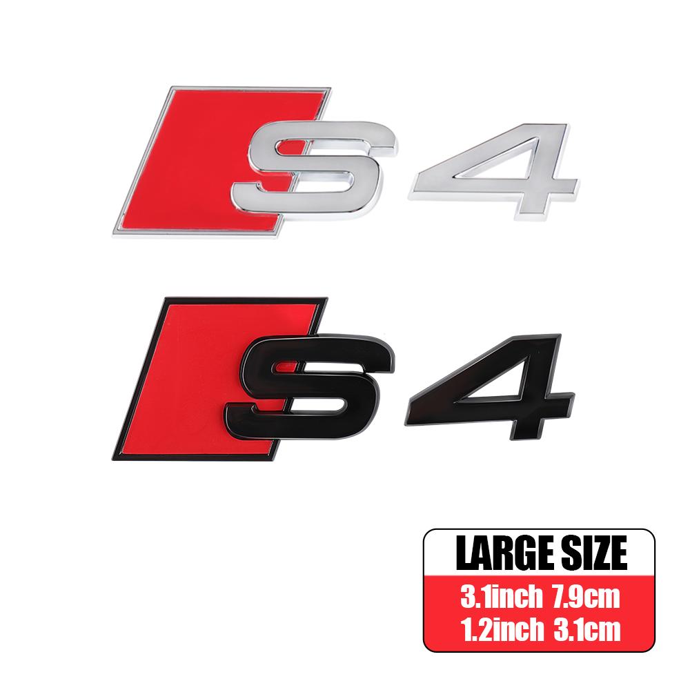 Car Body Rear Trunk ABS S3 S4 S5 S6 S7 S8 Badge Sticker Decor Auto Emblem Modification Accessories For Audi A3 A4 B8 8P A6 C7 8V