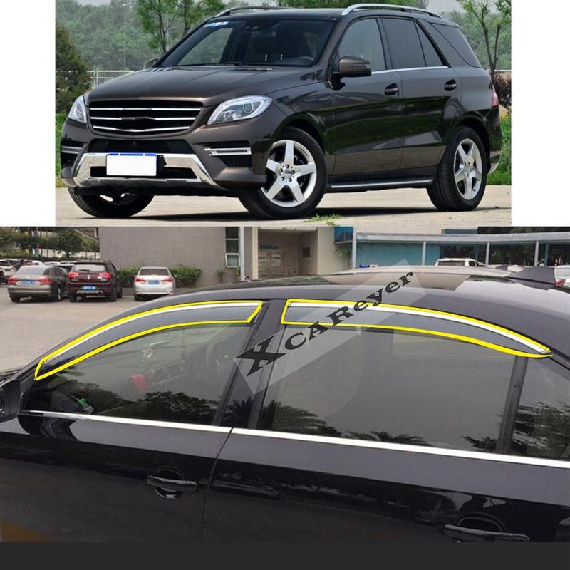 For Benz ML 320 350 400 550 W166 W164 2012 2013 2014 2015 Car Sticker Plastic Window Glass Wind Visor Rain/Sun Guard Vent
