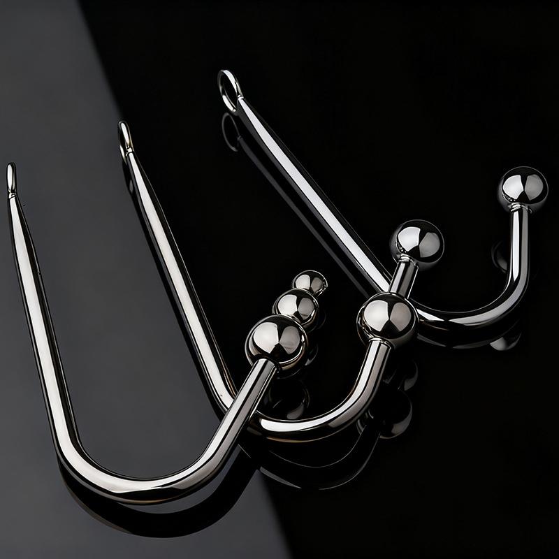 Gancio Anale in Acciaio Inossidabile con Foro per Perle Anali Gancio Anale Tappo Metallico per Sedere Giocattoli Sessuali Anali Prodotto per Adulti Senza Vibratore Per Uomini Gay