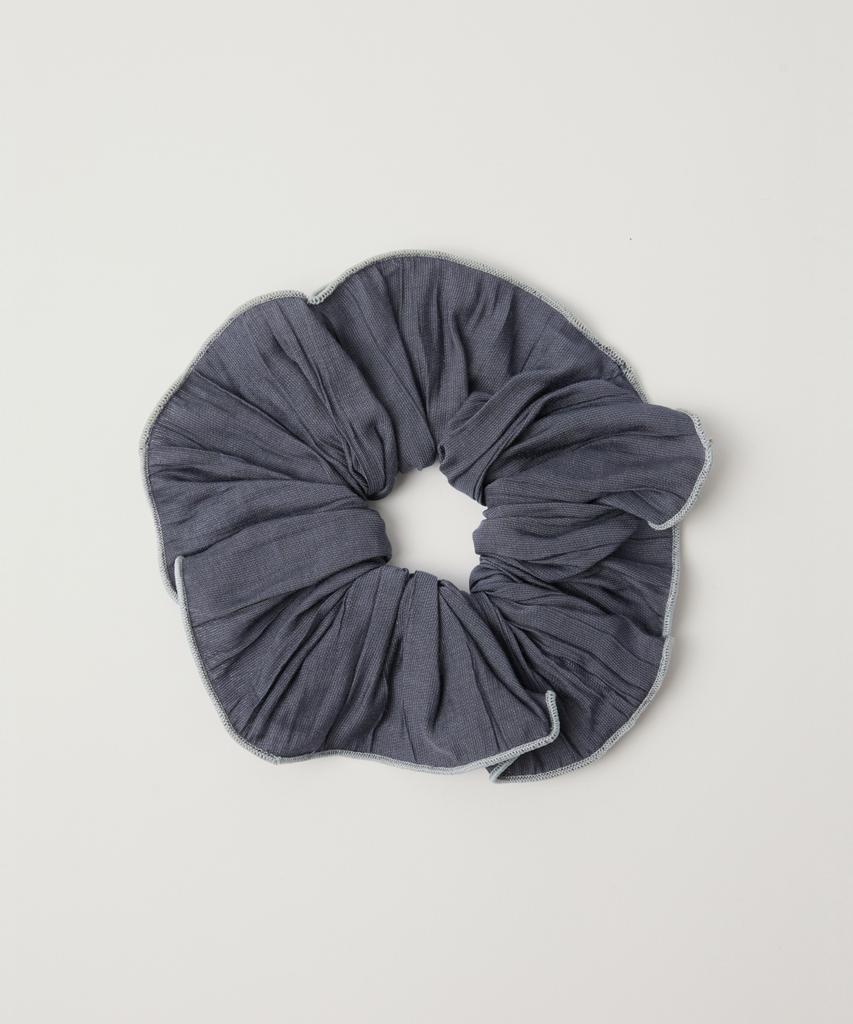 Satur (W) Wrinkle Color Block Scrunchie Charcoal