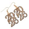 Minimalist New Year 2026 Earrings Hollow Out Metal Pendant Drop Earrings For Women Men New Year Jewelry Gifts